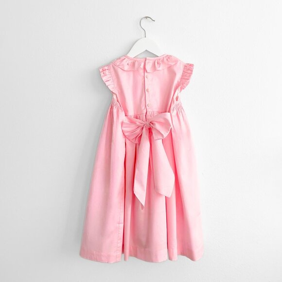 NWT Pretty in Pink Girls Embroidered Smocked Dress Formal Boutique Rosettes 6Y - Picture 2 of 5